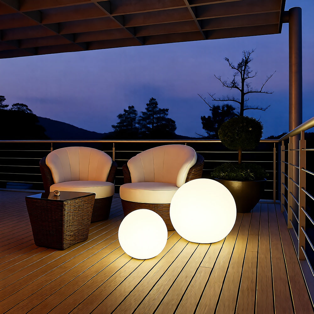 16-Color LED Globe Light — USB Rechargeable with Remote, IP65 Indoor/Outdoor Ambient Lamp