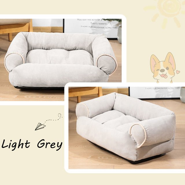 Deep Sleeper Bolster Dog Bed — Cotton-Filled with Padded Sides, Machine Washable