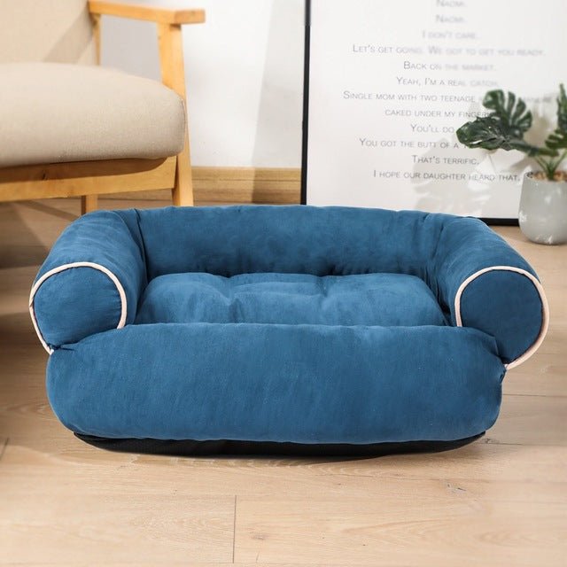 Deep Sleeper Bolster Dog Bed — Cotton-Filled with Padded Sides, Machine Washable