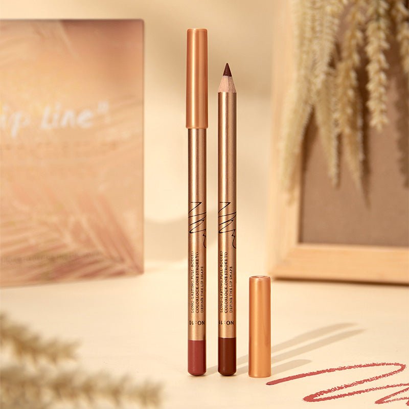 Lip Liner Pencil Set — 12 Waterproof Matte Shades, Smudge-Proof Creamy Glide, 0.8g Each