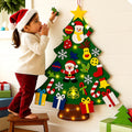 Felt Wall Christmas Tree with LED Lights, 30+ Removable Ornaments, Ages 2+