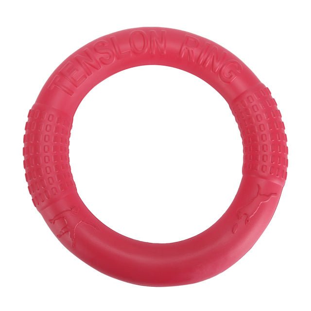 Natural Rubber Dog Ring Toy — Floating Fetch & Chew Toy with Unpredictable Bounce