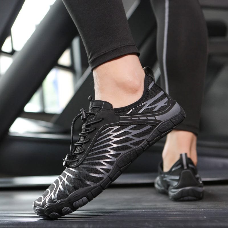 Neuro Barefoot Shoes in Black — Unisex Wide Toe Box, Thin Minimalist Sole