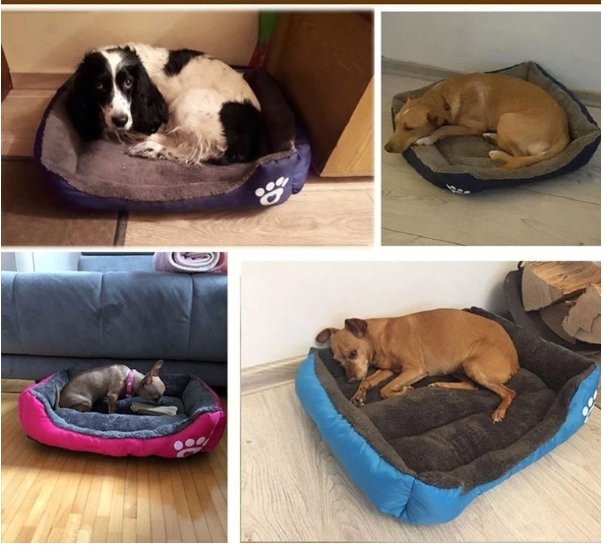 Fleece Dog Bed — Soft Supportive Cushion for Warm, Cozy Rest, All Ages