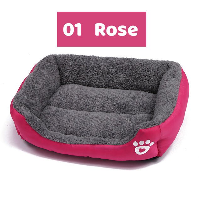 Fleece Dog Bed — Soft Supportive Cushion for Warm, Cozy Rest, All Ages