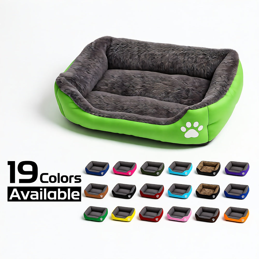 Fleece Dog Bed — Soft Supportive Cushion for Warm, Cozy Rest, All Ages