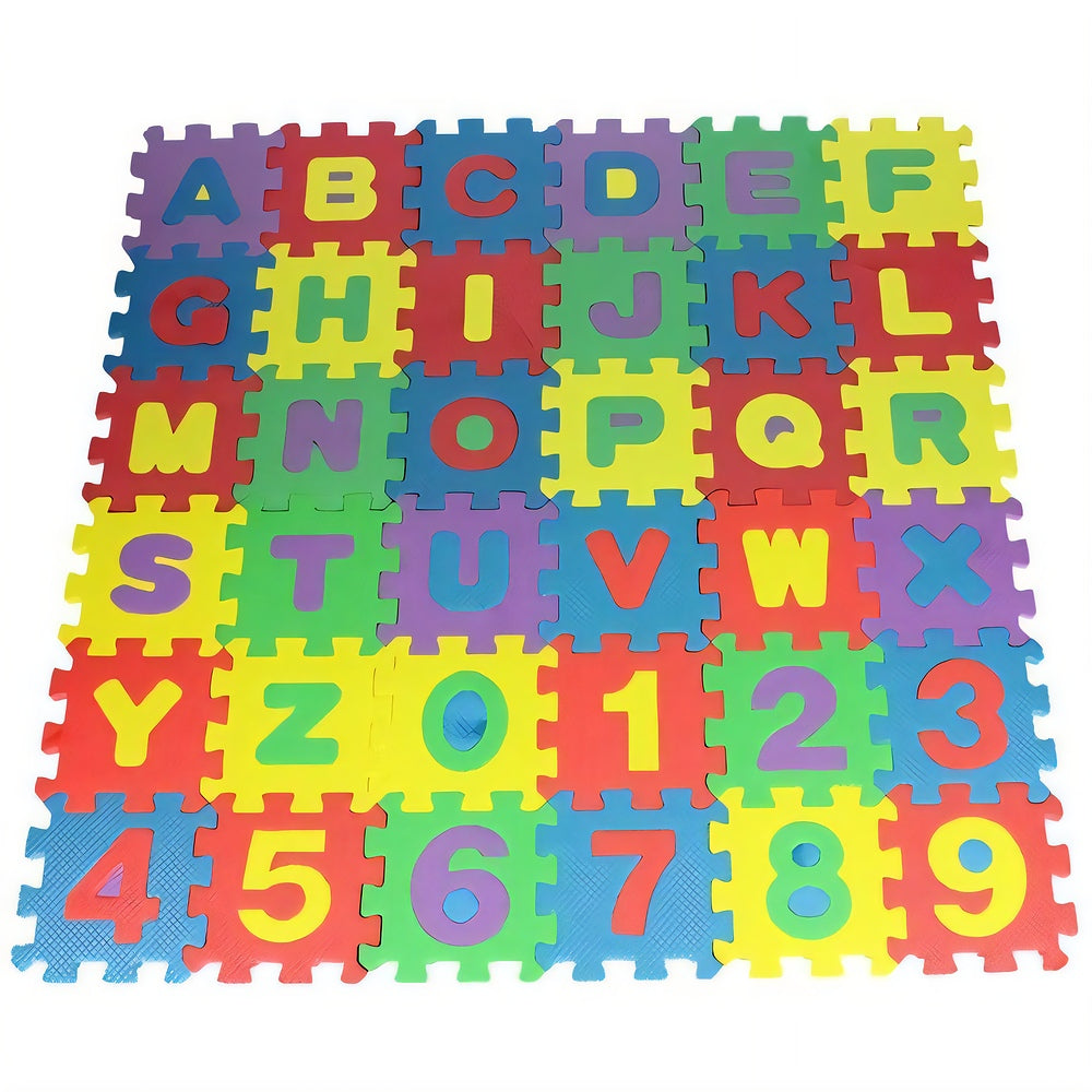 Kids Foam Play Mat, Alphabet and Numbers, 36 Pieces, EVA Foam, BPA-Free