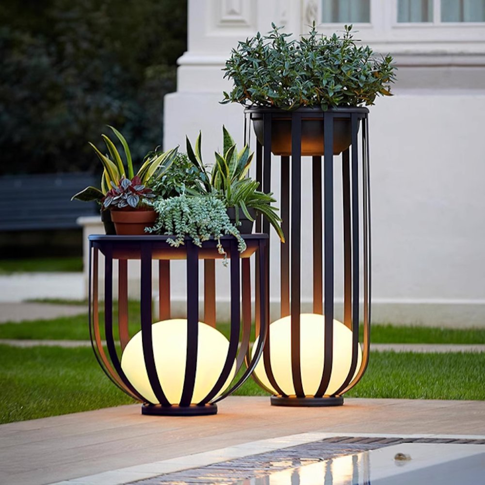 Solar Flower Stand Light — Rust-Proof Aluminum LED Display Stand, IP65, Rechargeable