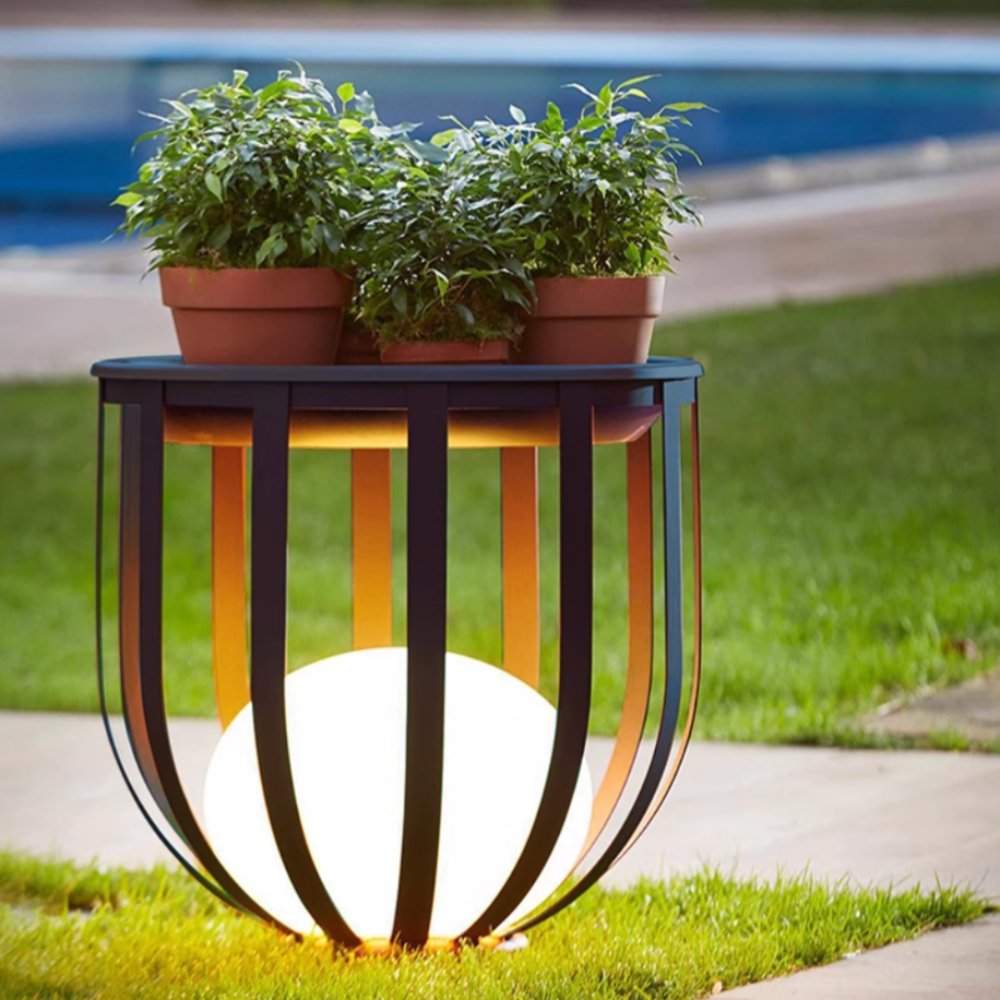 Solar Flower Stand Light — Rust-Proof Aluminum LED Display Stand, IP65, Rechargeable