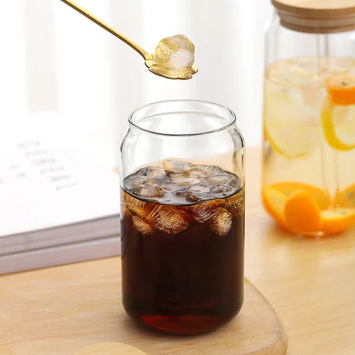 Bamboo Lid Glass Tumbler — 6" Borosilicate To-Go Cup with Glass Straw for Coffee & Tea