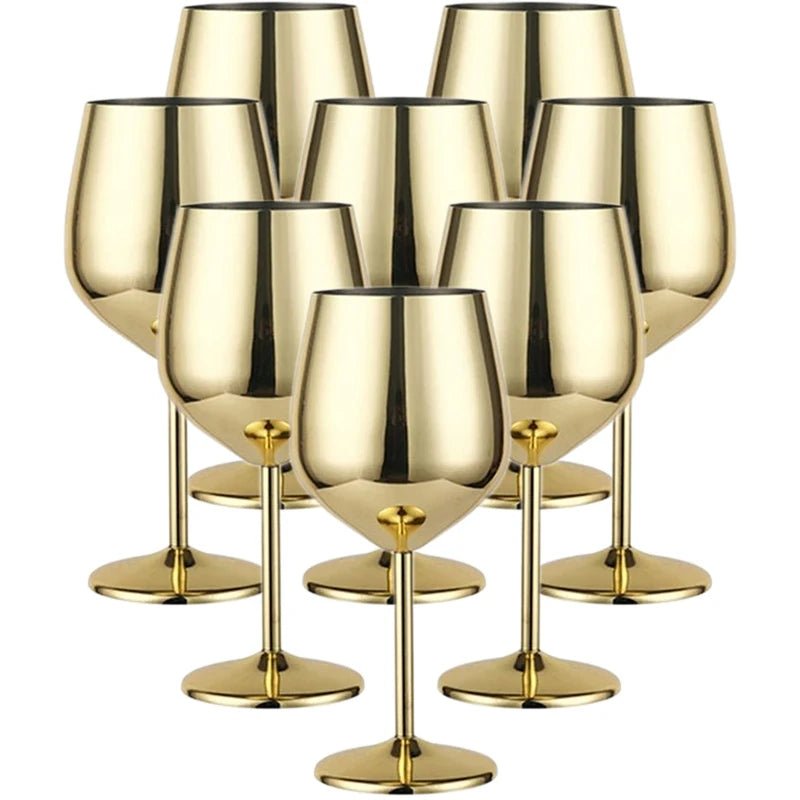 Stainless Steel Tumbler Set — 8-Piece Coated Break-Resistant Drinkware, 8"