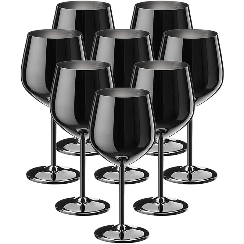 Stainless Steel Tumbler Set — 8-Piece Coated Break-Resistant Drinkware, 8"