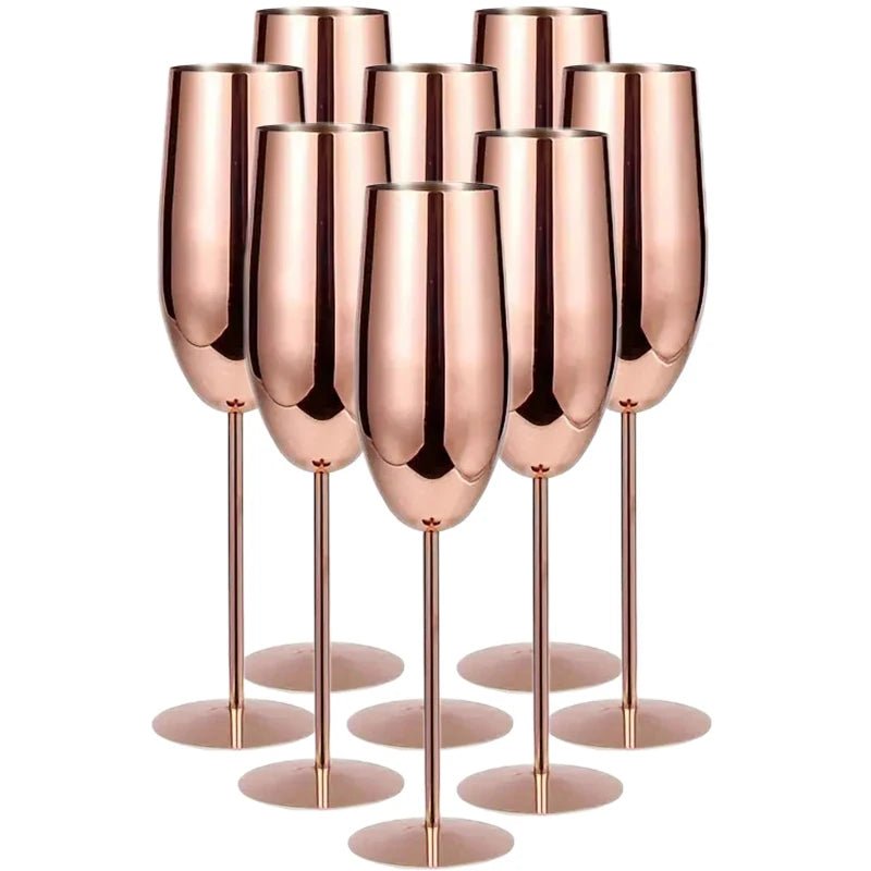Stainless Steel Tumbler Set — 8-Piece Coated Break-Resistant Drinkware, 8"
