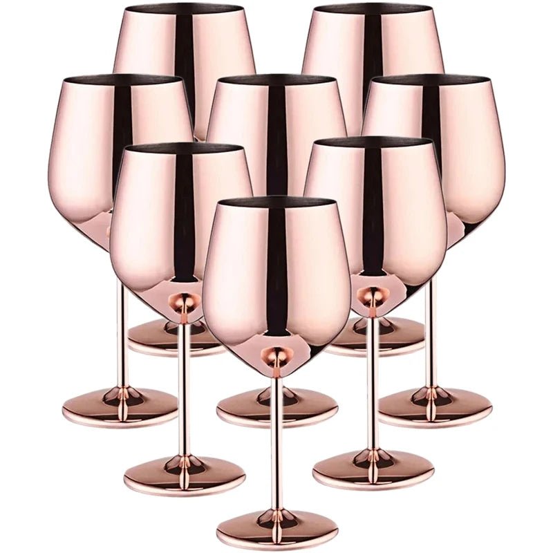Stainless Steel Tumbler Set — 8-Piece Coated Break-Resistant Drinkware, 8"