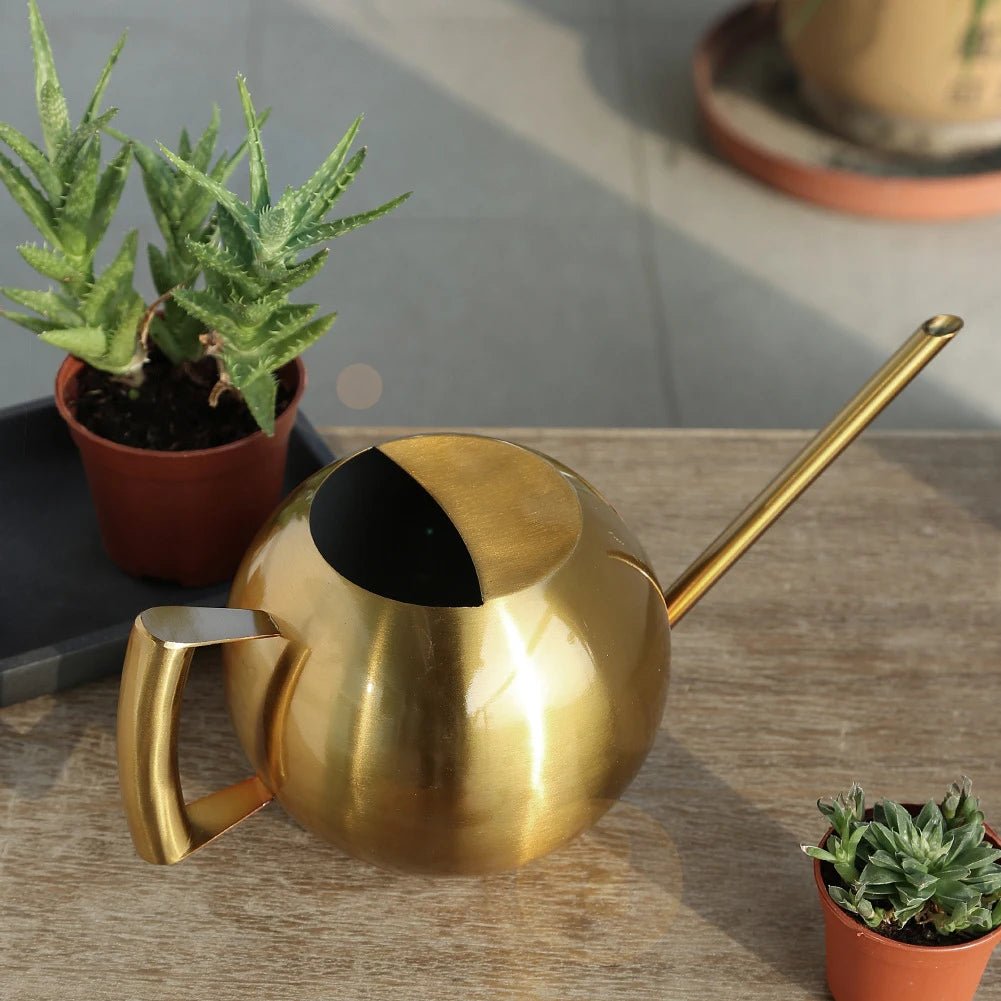 Stainless Steel Watering Can — 1500ml Minimalist Indoor Plant Care