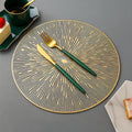 Nebula Round Placemat — 15" Non-Slip PVC Hollow-Cut Table Decor