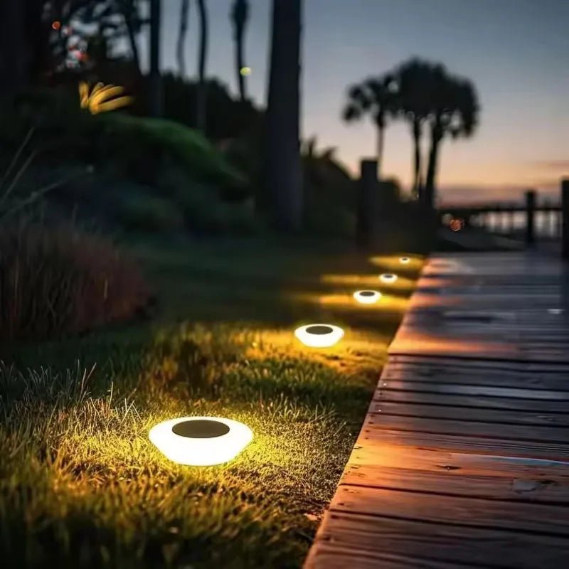 Solar Pathway Lights 4-Pack — 6" Dusk-to-Dawn LED Stakes, IP65, Wire-Free
