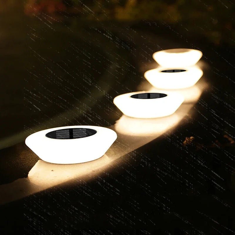 Solar Pathway Lights 4-Pack — 6" Dusk-to-Dawn LED Stakes, IP65, Wire-Free