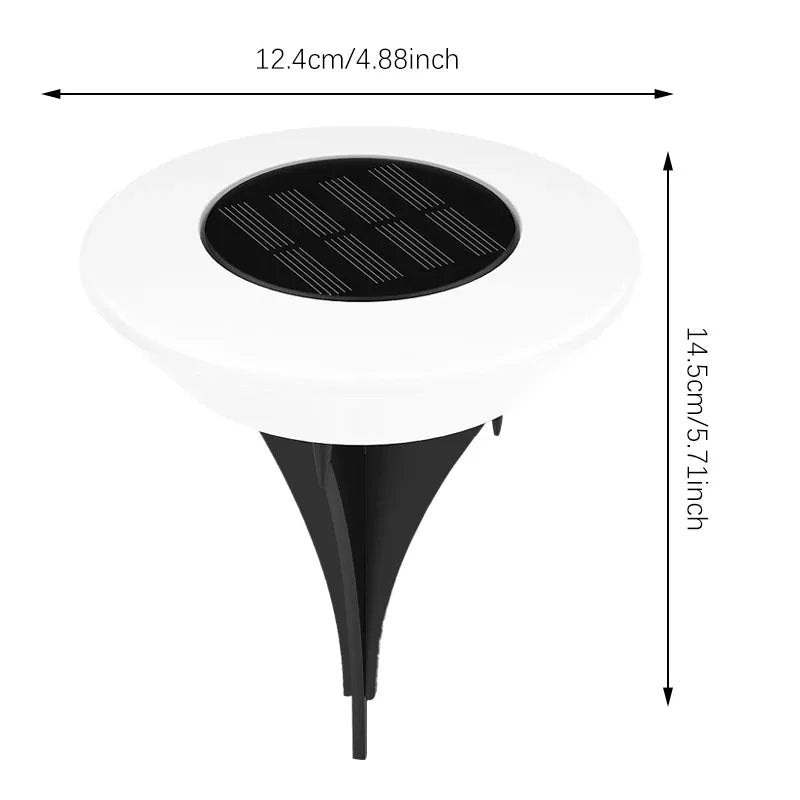 Solar Pathway Lights 4-Pack — 6" Dusk-to-Dawn LED Stakes, IP65, Wire-Free