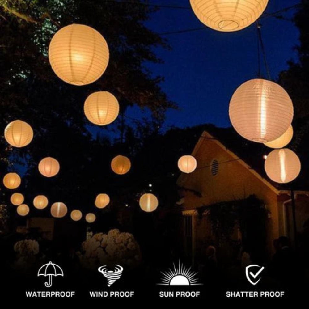 Solar Outdoor Lantern — 12" Warm White LED, Dusk-to-Dawn Sensor, IP55, Garden & Patio