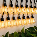 Outdoor String Lights — 15 Shatterproof Bulbs, 33 ft, Dimmable, IP44, Plug-In