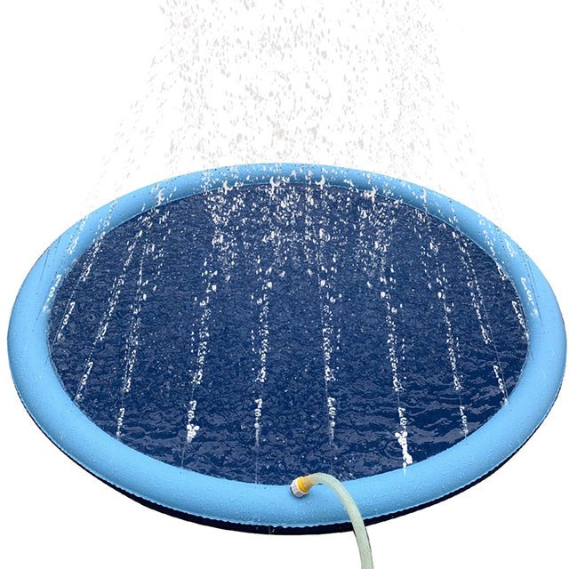 Foldable Dog Splash Pad — Hose-Connect Sprinkler for Backyard Pet Play, BPA-Free PVC