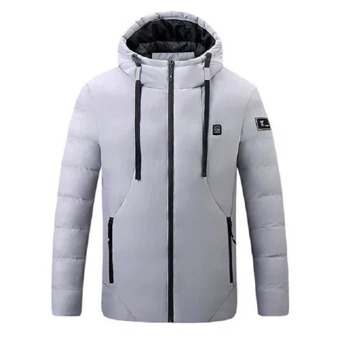 Electric Heated Jacket, 4-Zone Carbon Fiber, 3 Heat Settings, USB Powered, Fleece Lined