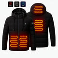 Electric Heated Jacket, 4-Zone Carbon Fiber, 3 Heat Settings, USB Powered, Fleece Lined