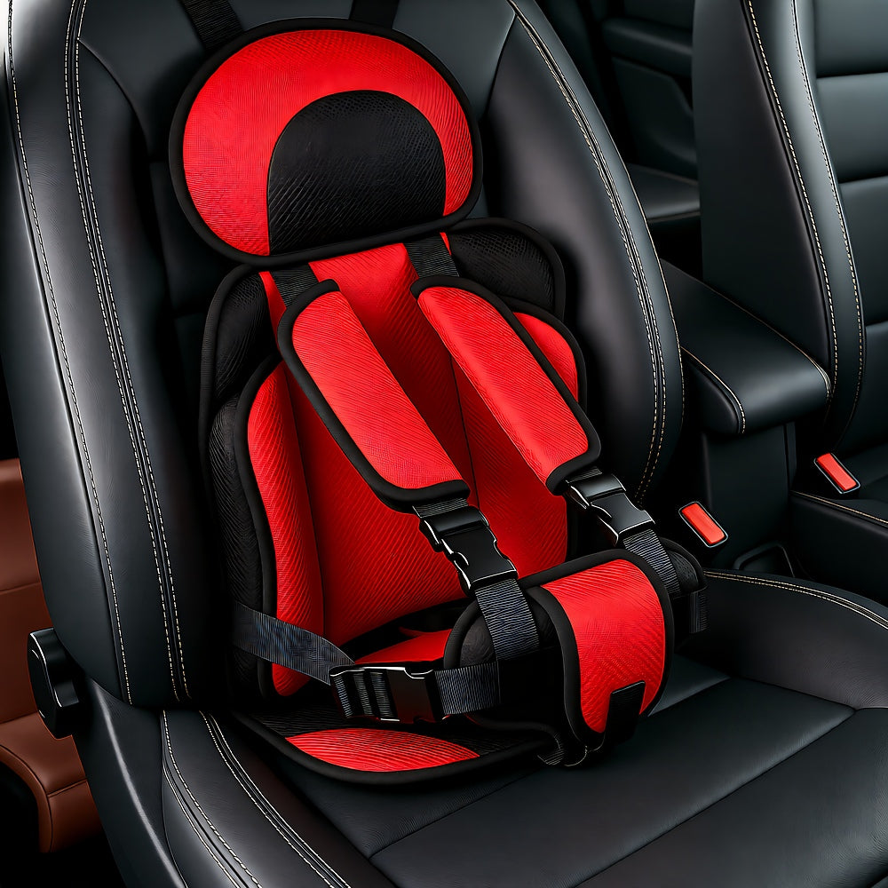 Portable Child Car Seat — 6-Point Harness, Adjustable 6 Months to 12 Years, Washable