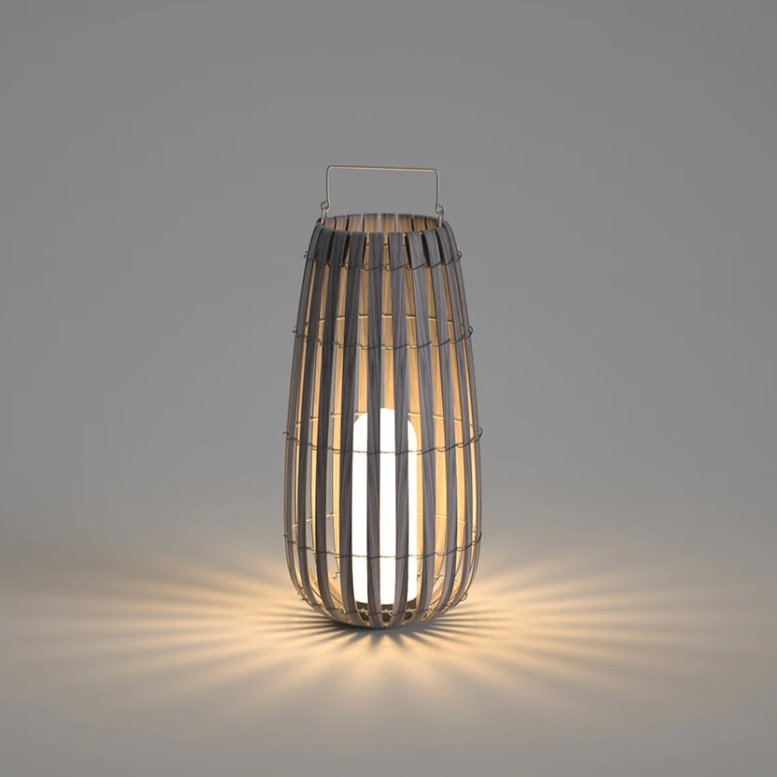 Rattan Garden Light — Boho LED Lantern, USB Rechargeable, IP65, 3 Sizes
