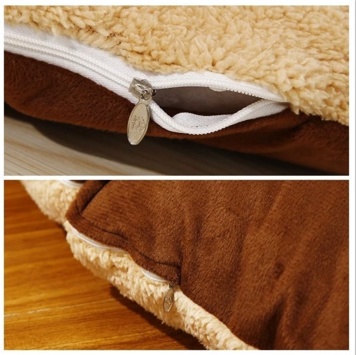 Snoozer Dog Bed — Warm Fleece Cover, Cotton-Filled Supportive Base, Removable Washable Cover