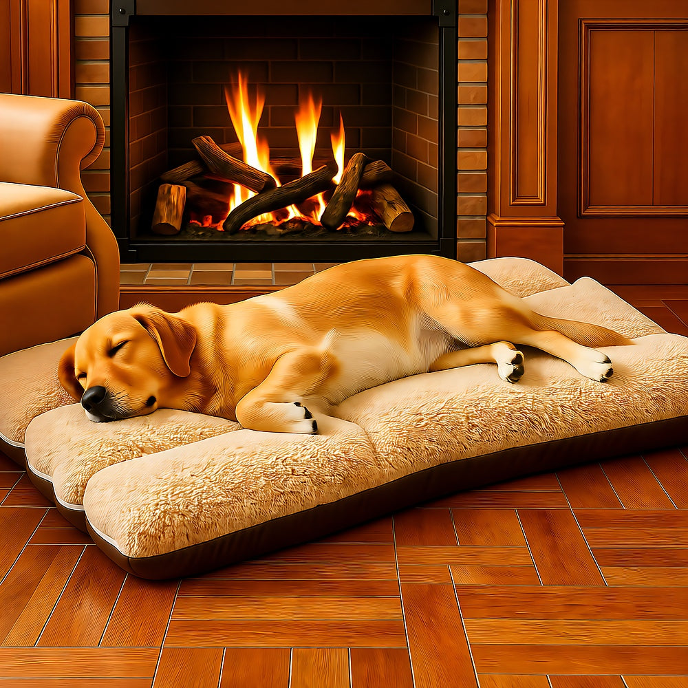 Snoozer Dog Bed — Warm Fleece Cover, Cotton-Filled Supportive Base, Removable Washable Cover