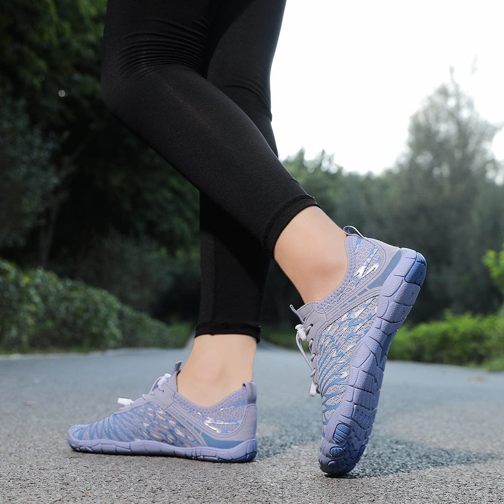 Coren Barefoot Shoes — Minimalist Lavender-Blue Pattern for Natural Movement