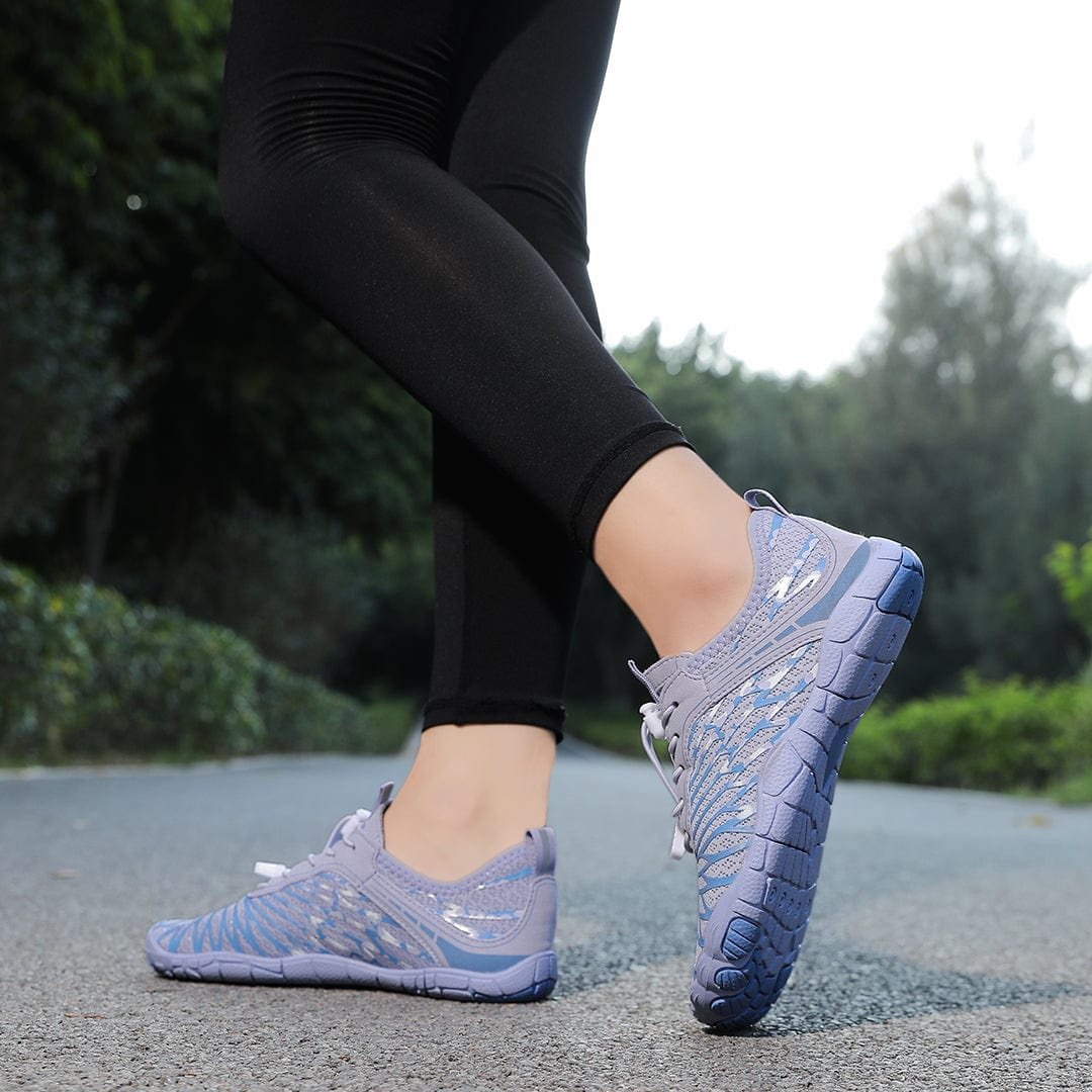 Coren Barefoot Shoes — Minimalist Lavender-Blue Pattern for Natural Movement