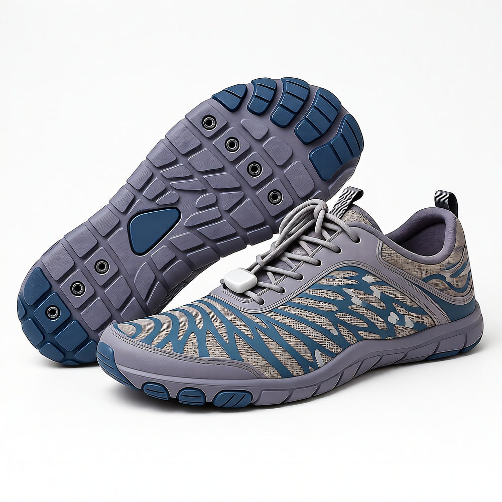 Coren Barefoot Shoes — Minimalist Lavender-Blue Pattern for Natural Movement