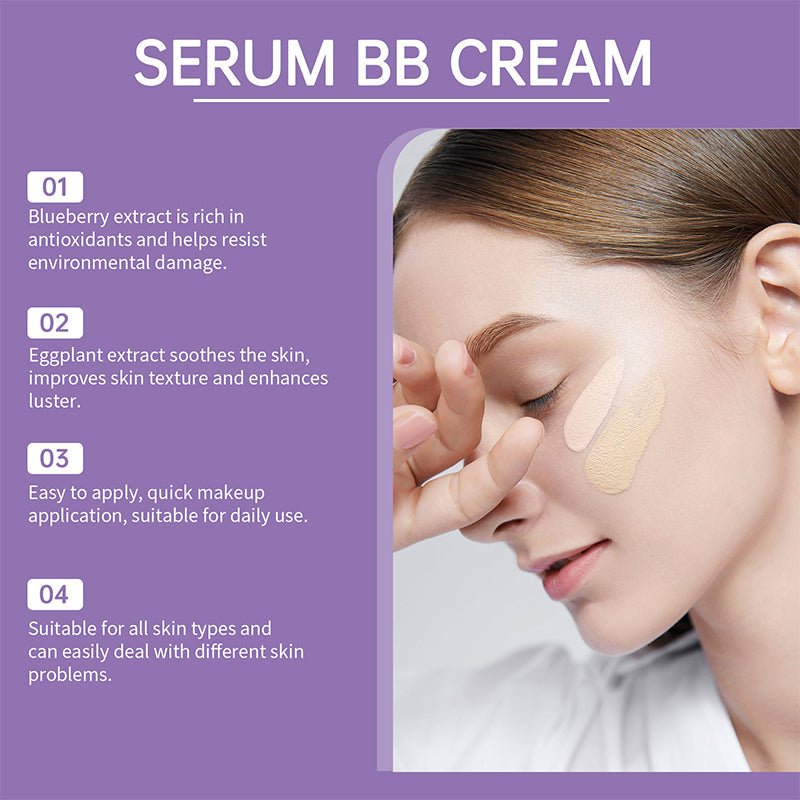 Moisturizing BB Cream — Lightweight Blemish Coverage with Jojoba & Shea Butter, Brush Included, 50g