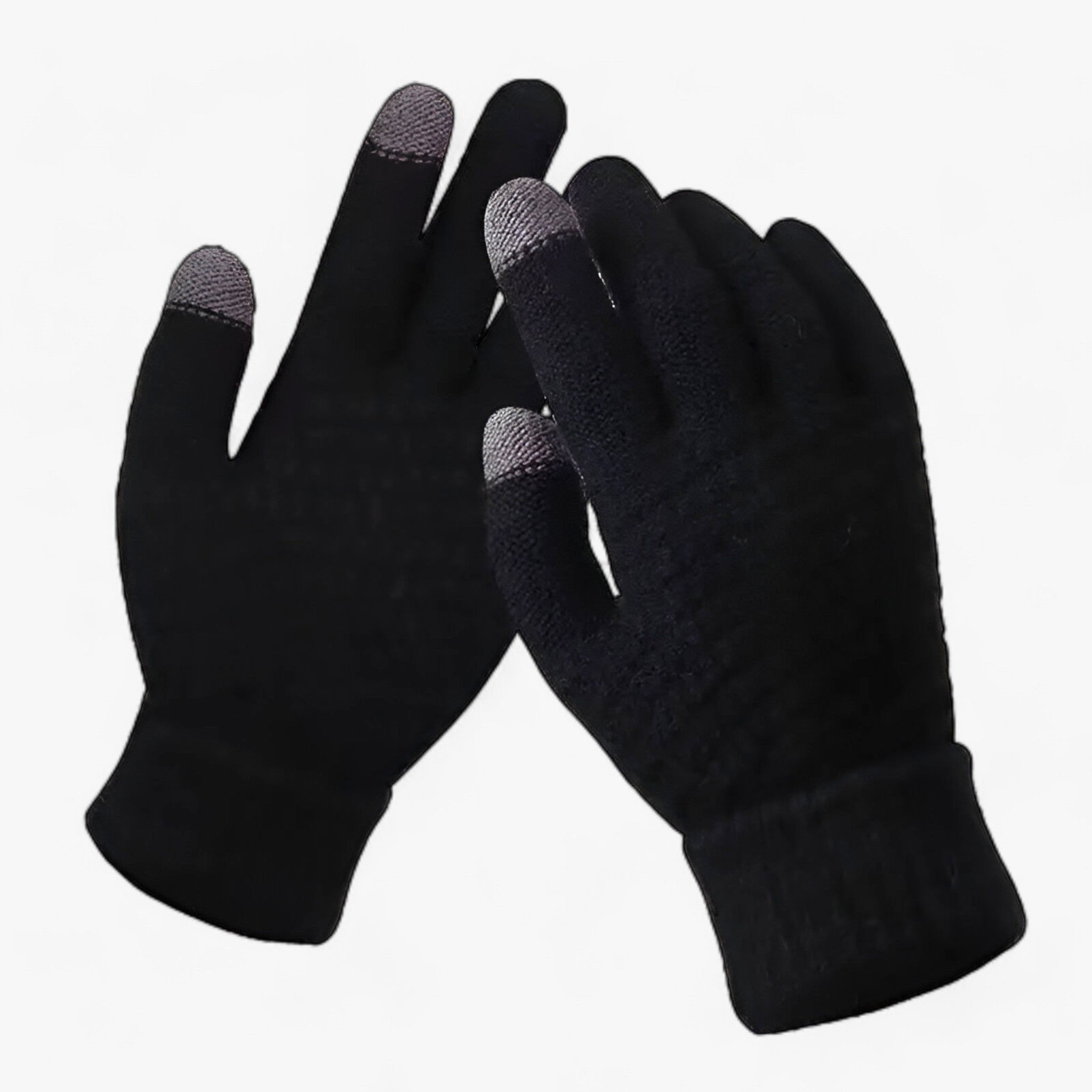 Woolen Winter Gloves — Touchscreen Compatible, Stretch Fit, Full Finger Warmth