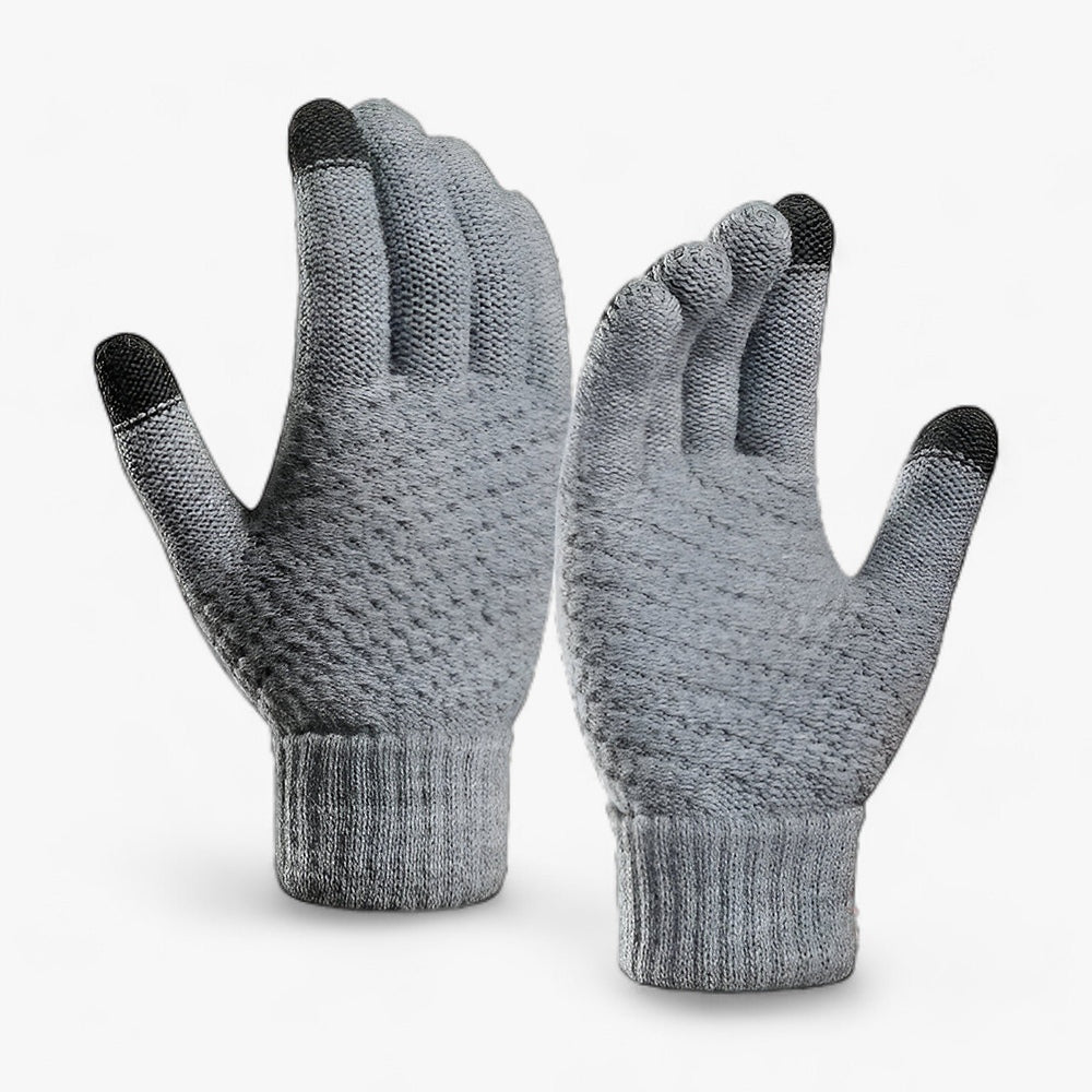 Winter Gloves, Woolen Fabric, Touchscreen Compatible, Stretch Fit, Full Finger