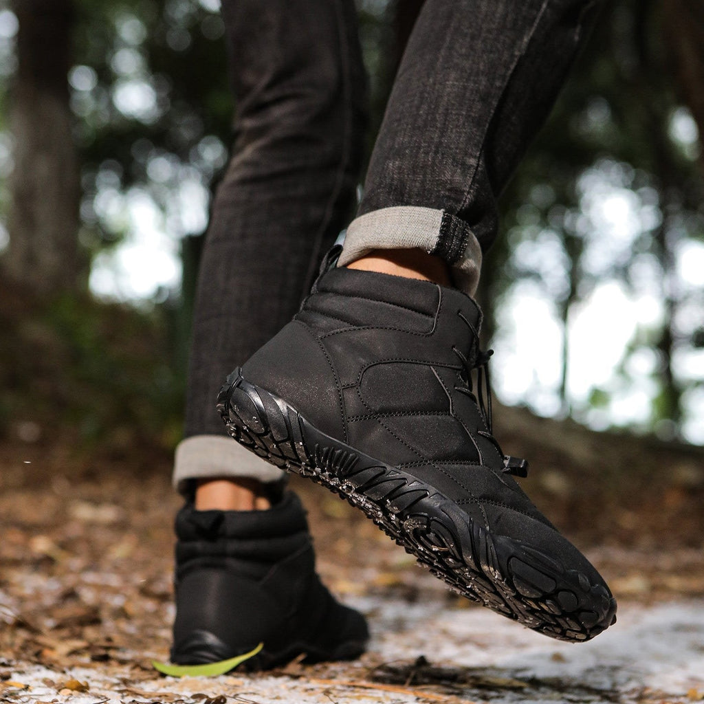 Okra Pro Barefoot Winter Shoes — Warm Lined, Slip-Resistant Grip, Flexible Unisex