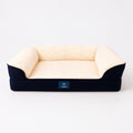 Luca Pet Sofa Bed — Bolstered Sides, Low Step-In Front, Washable Cover, S & L