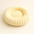 Elina Round Plush Dog Bed — Ultra-Soft Rabbit Plush with Raised Rim, S–3XL