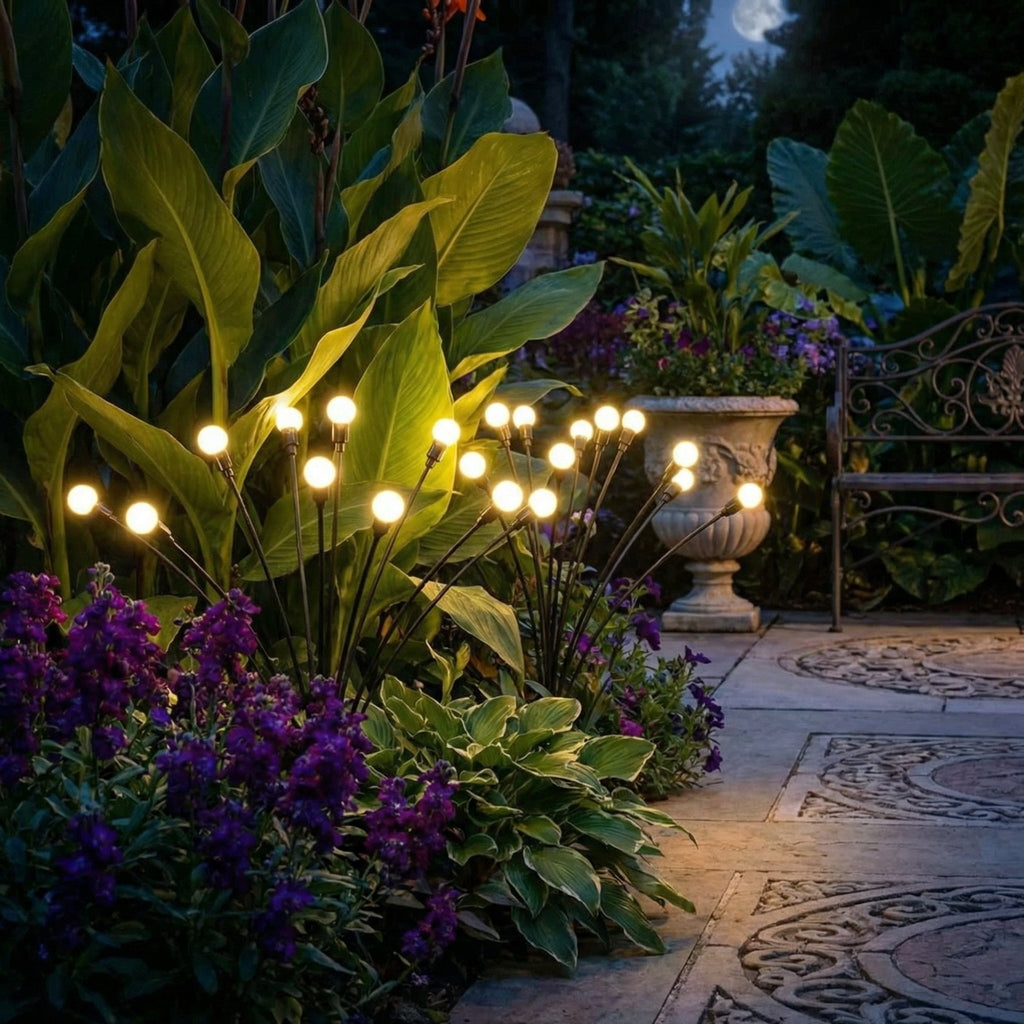 Solar Swaying Garden Lights — 30" Dusk-to-Dawn LED Stakes with Gentle Motion, IP65