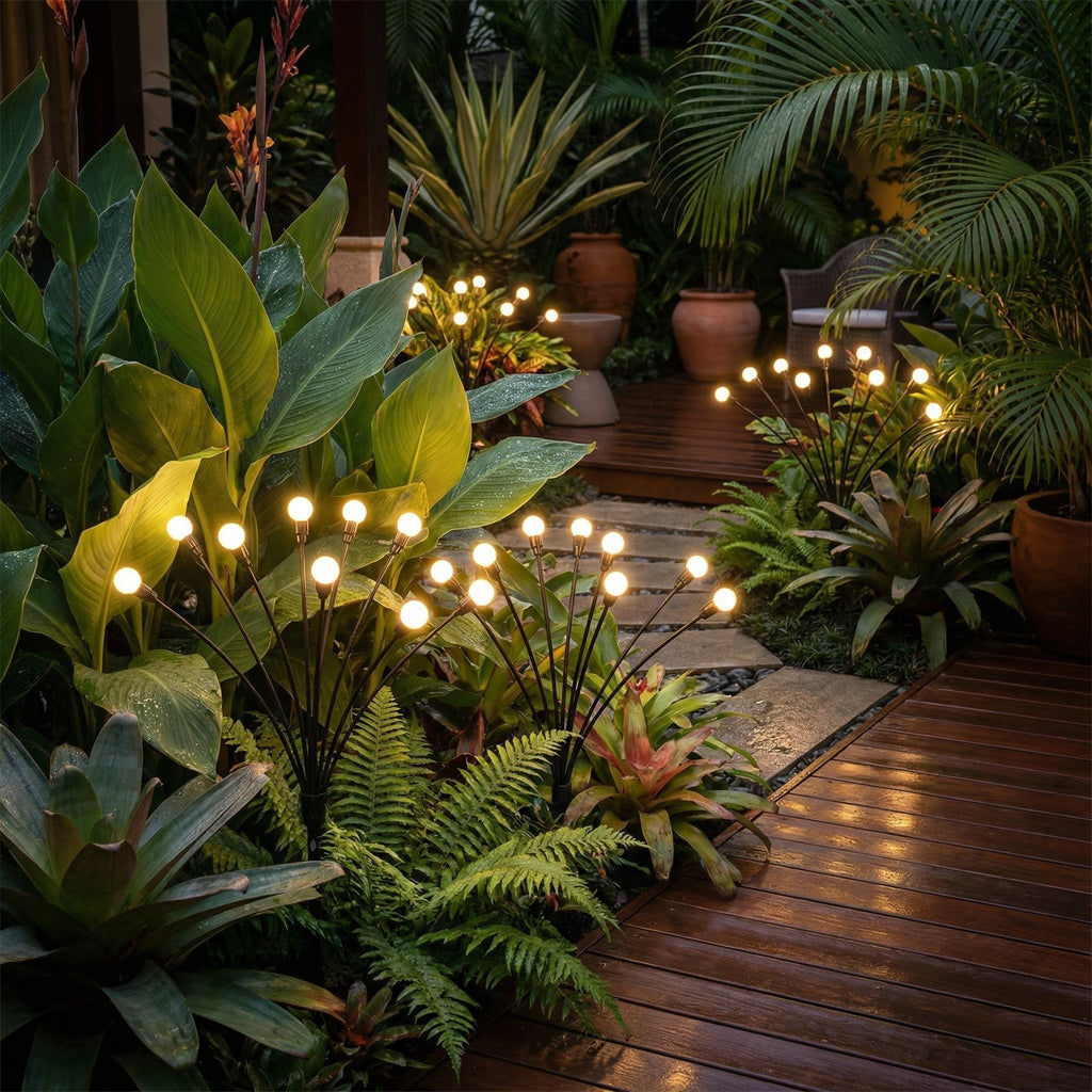 Solar Swaying Garden Lights — 30" Dusk-to-Dawn LED Stakes with Gentle Motion, IP65