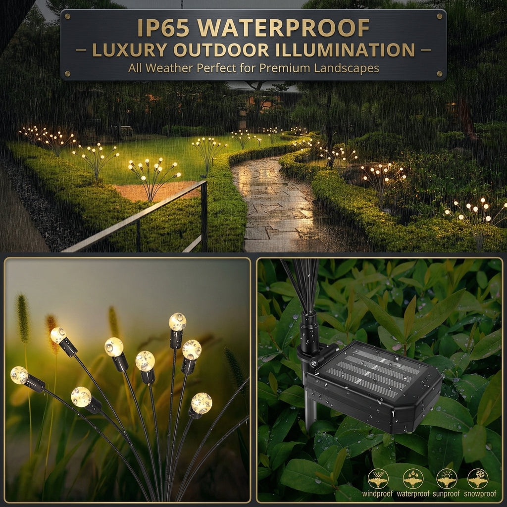 Solar Swaying Garden Lights — 30" Dusk-to-Dawn LED Stakes with Gentle Motion, IP65