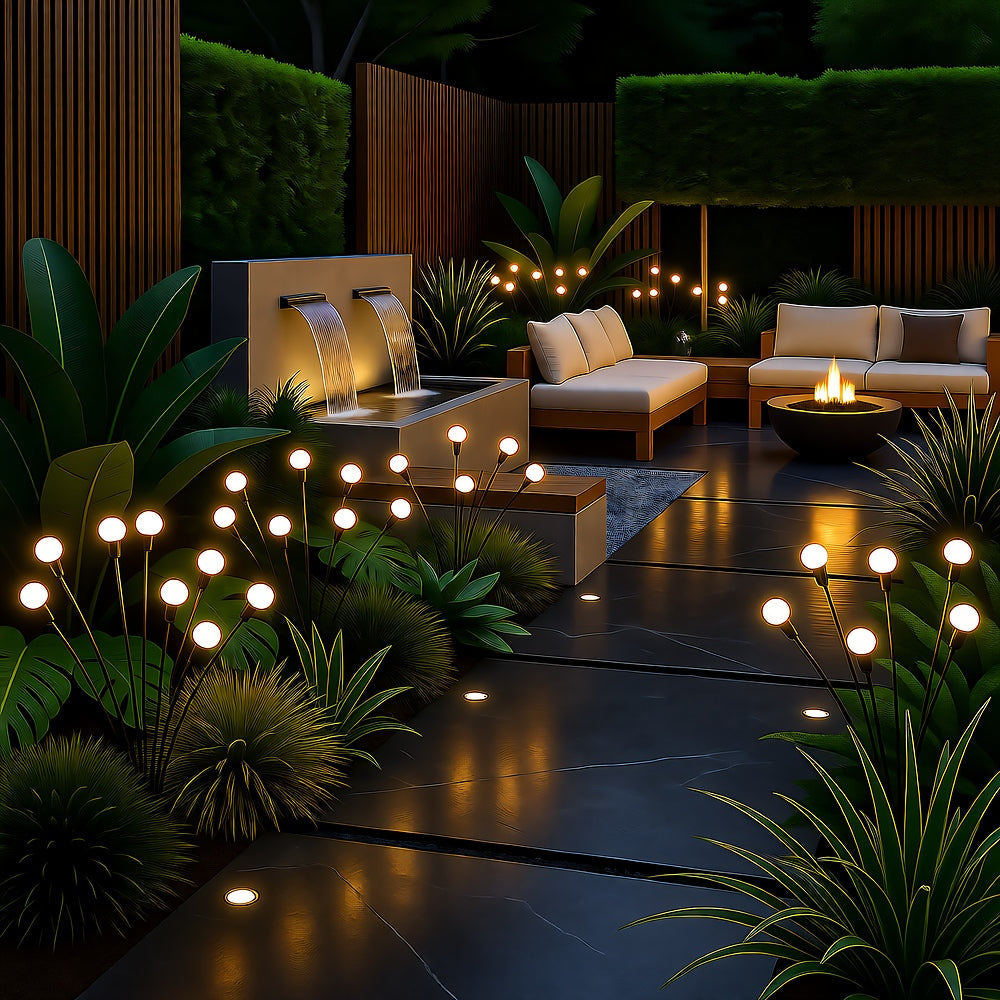 Solar Swaying Garden Lights — 30" Dusk-to-Dawn LED Stakes with Gentle Motion, IP65