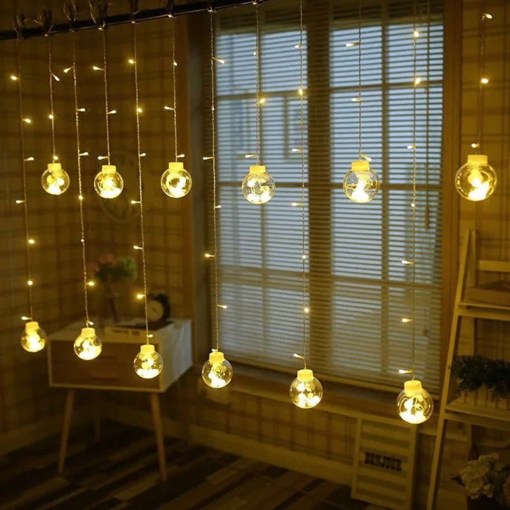 Solar Pendant String Lights — 96 LED, 10 ft, IP67 Dusk-to-Dawn Outdoor Glow