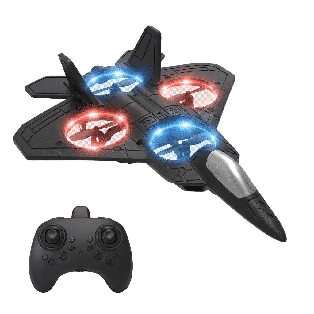 Remote-Controlled Airplane with Lights, EPP Foam, 18-Minute Flight, 50m Range, Ages 6+