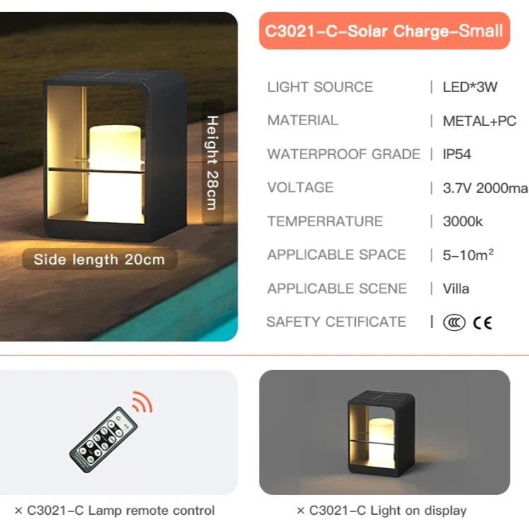 Solar Pathway Light with Remote — Stainless Steel LED, Dusk-to-Dawn, IP65