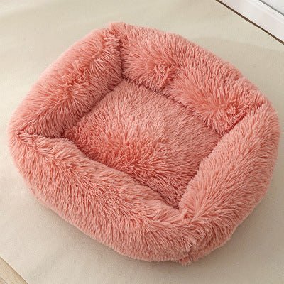 Plush Cotton-Filled Dog Bed — Cozy Enclosed Design with Nonslip Bottom, XS to Large