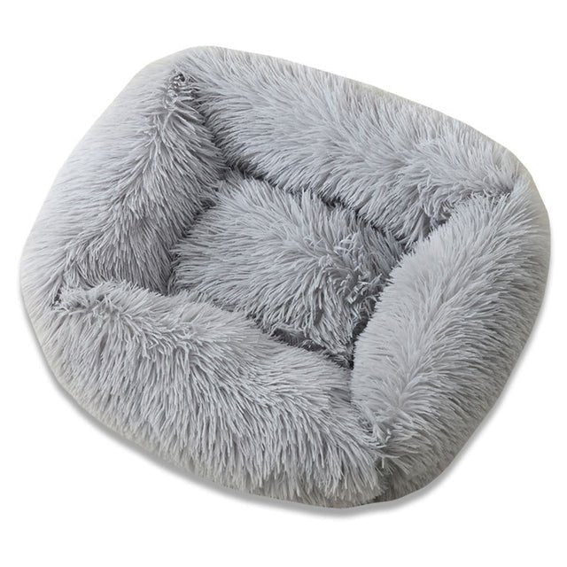 Plush Cotton-Filled Dog Bed — Cozy Enclosed Design with Nonslip Bottom, XS to Large